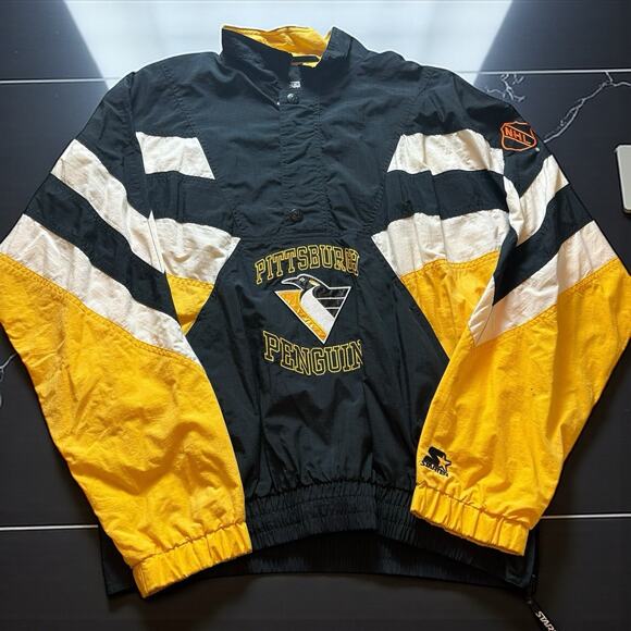 Vintage Pittsburgh Penguins NHL Men’s XL Lightweight Windbreaker Pullover Jacket - Picture 1 of 7